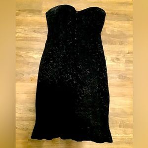 Black dress brocade print
